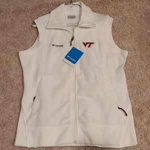 NWT Columbia Women's Virginia Tech fleece vest